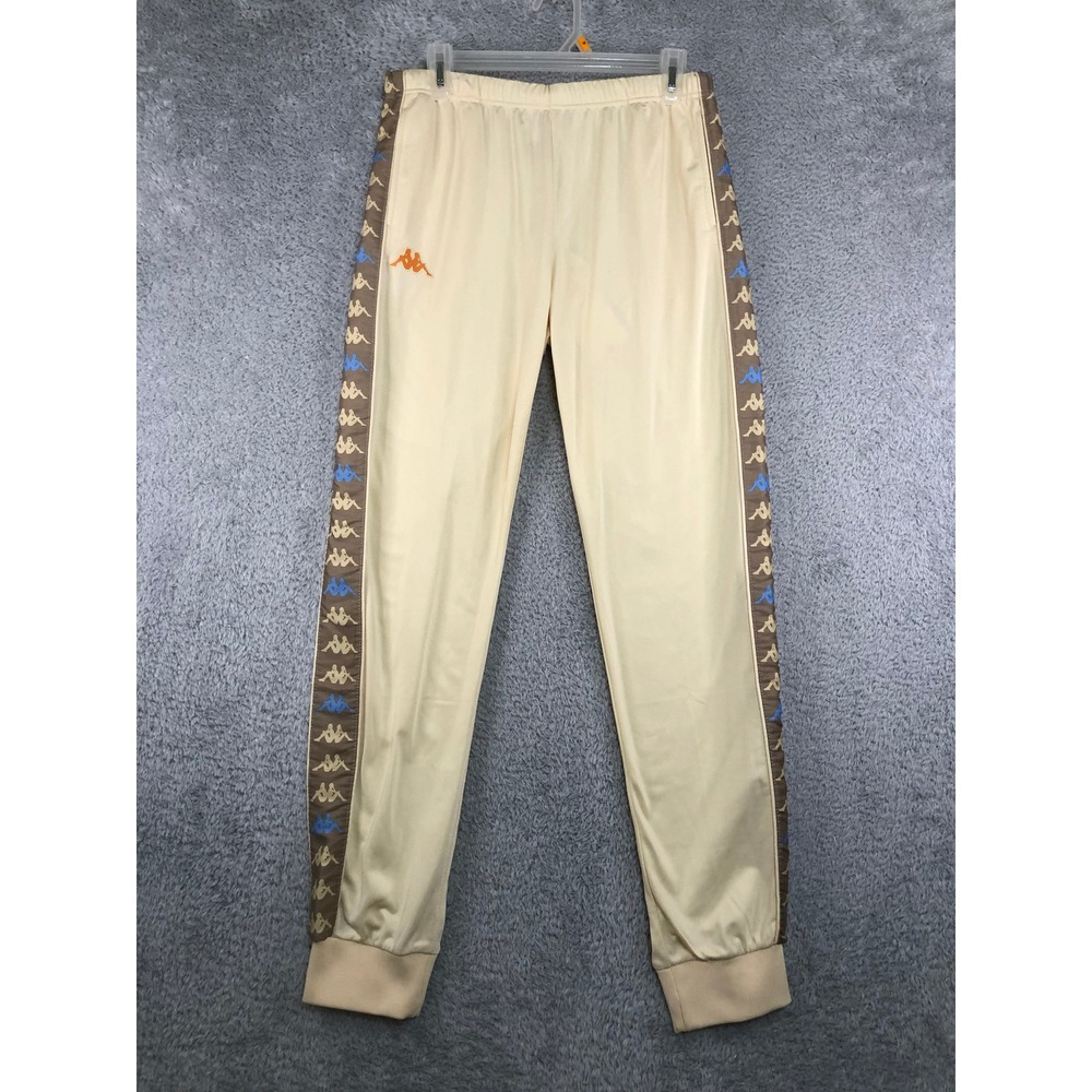 Kappa 222 Banda Wrastory Track Jogger Women M (30x31) Beige NWT Pants